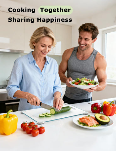 Callsky glass cutting board makes a thoughtful gift for cooks and hosts.