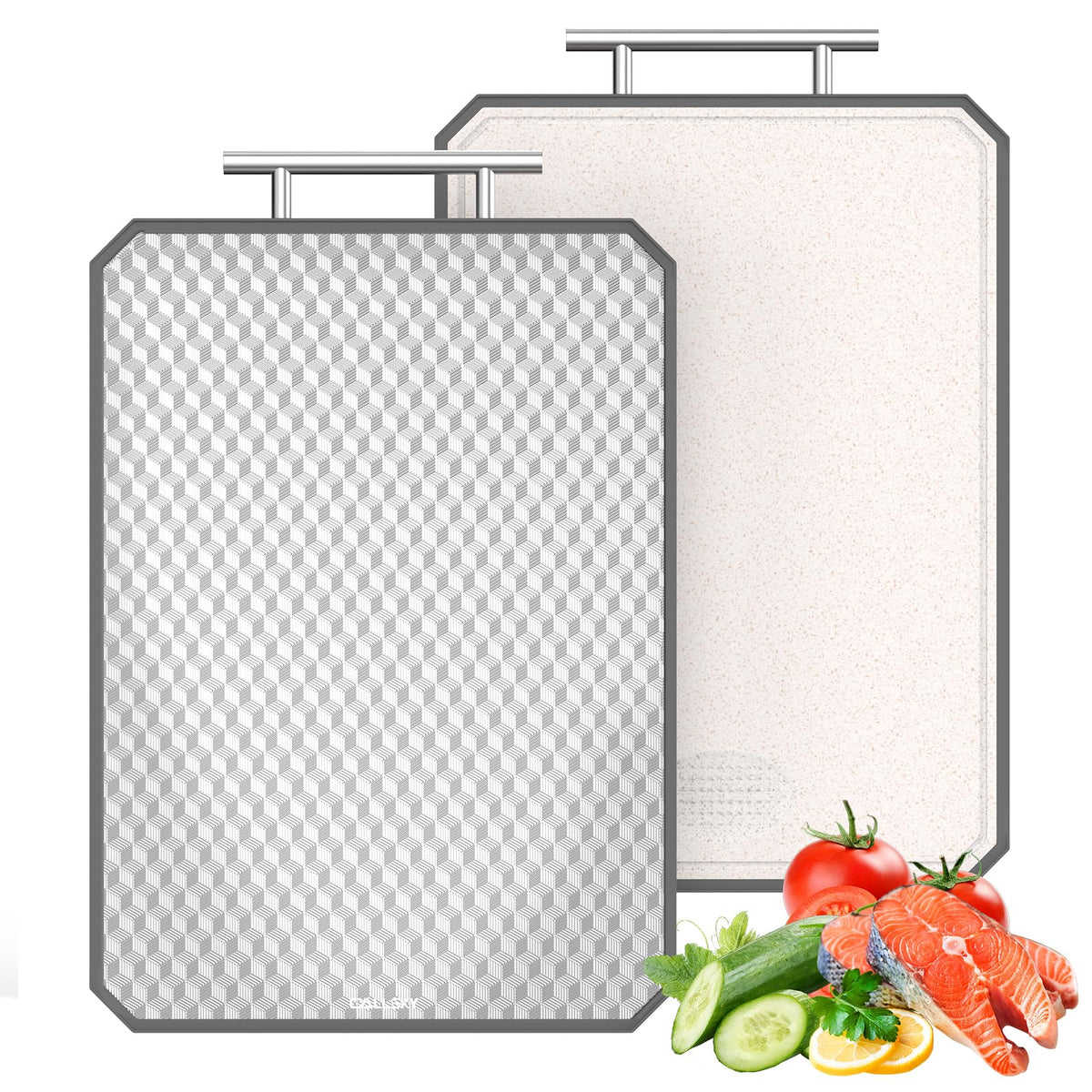 Callsky titanium double-sided cutting board—versatile prep space for meat and produce.
