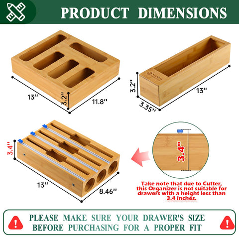 Calmbee bamboo drawer organizer adds natural warmth and order to the kitchen