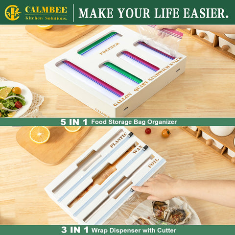 Calmbee included labels help identify wraps and bags at a glance