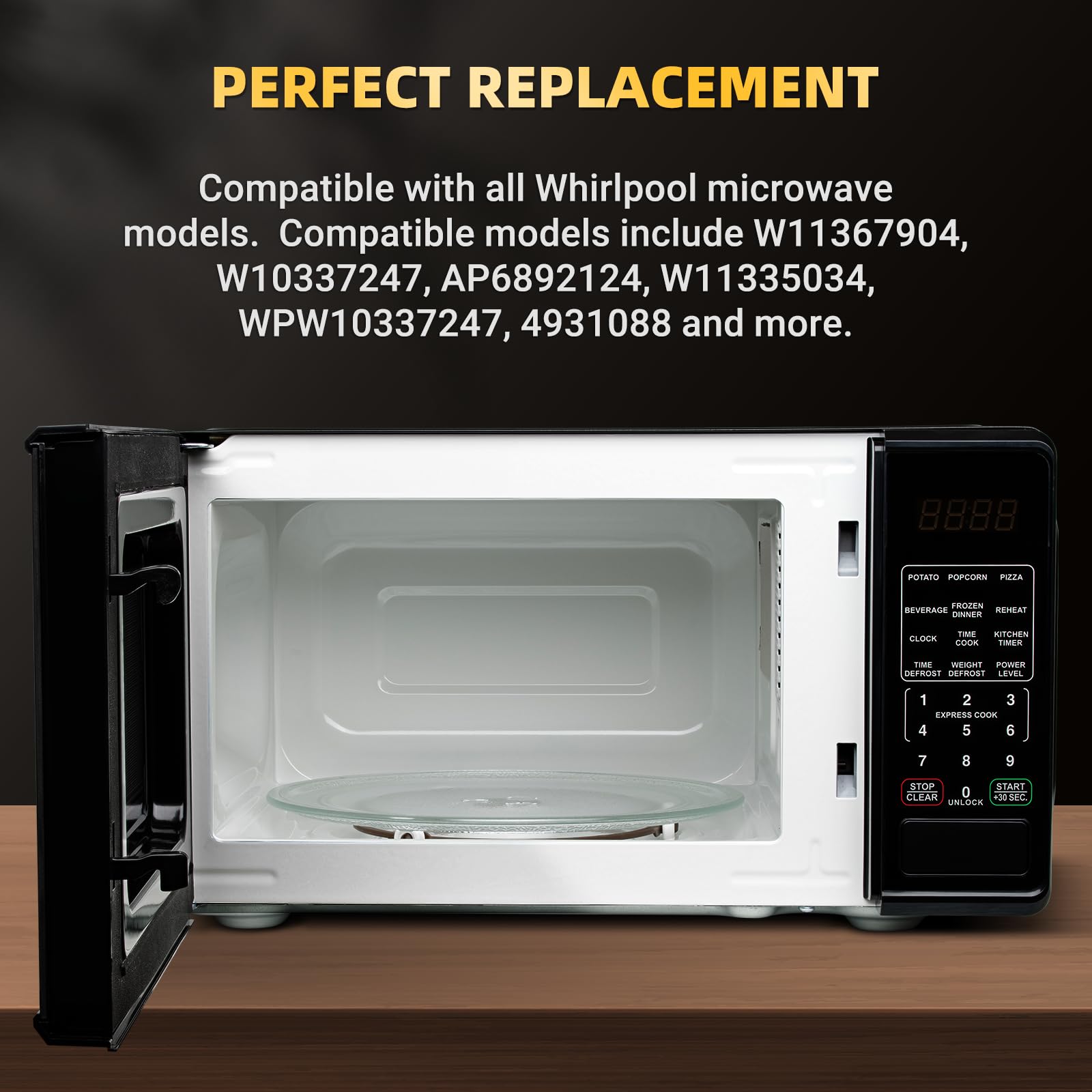 CALPALMY glass microwave plate dishwasher-safe for easy cleanup after meals.