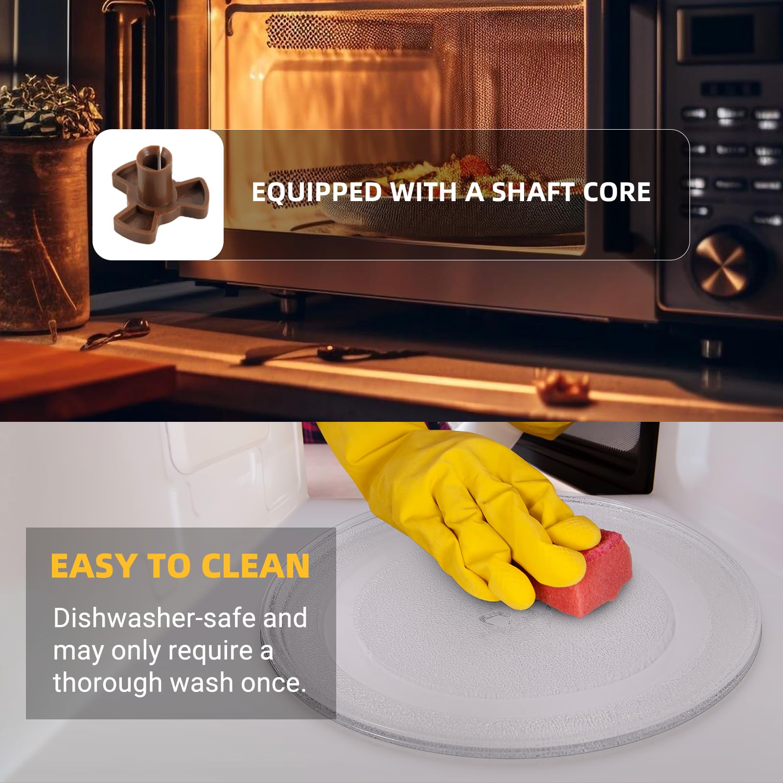 CALPALMY turntable plate easy to install with smooth rotation.
