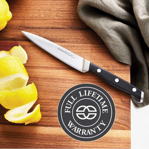 Calphalon Classic kitchen shears complement the set for quick trimming