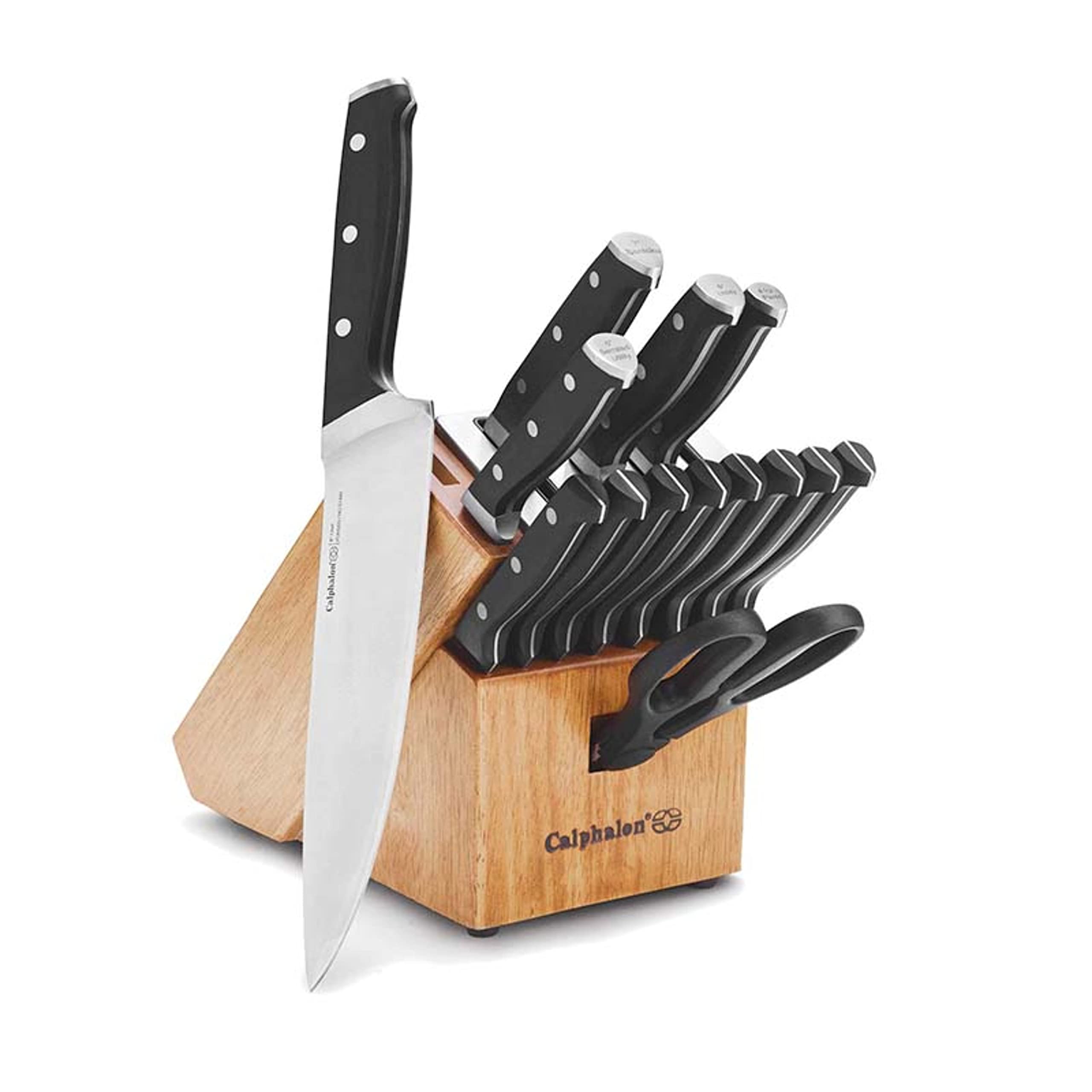Calphalon Classic self-sharpening block with knives ready for precise daily cutting