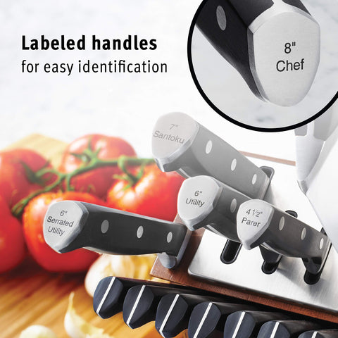 Calphalon Classic triple-riveted handles provide secure, comfortable grip for longer use.