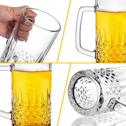 Cambareign 20oz beer mug with sturdy base for stable pouring.