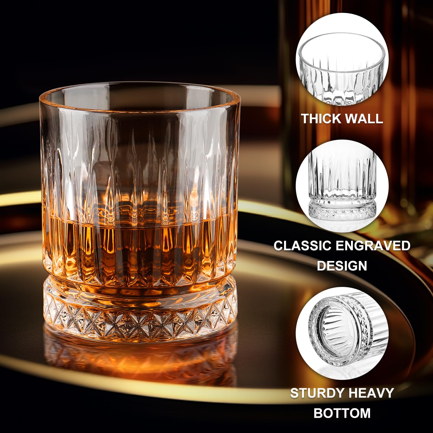 Cambareign 11oz capacity ideal for whiskey, bourbon, or cocktails