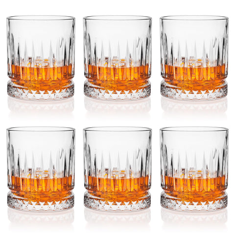 Cambareign 11oz whiskey glasses set6 with clear lead-free crystal for refined pours