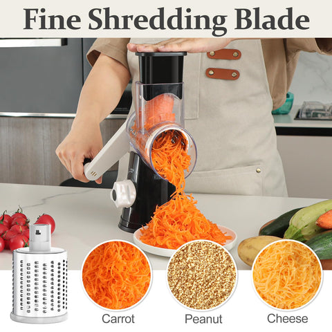 Cambom 5-in-1 rotary cheese grater extra-fine blade for powdery textures