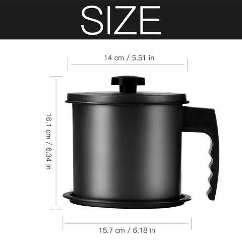 1.3 L capacity suits daily oil storage for families.