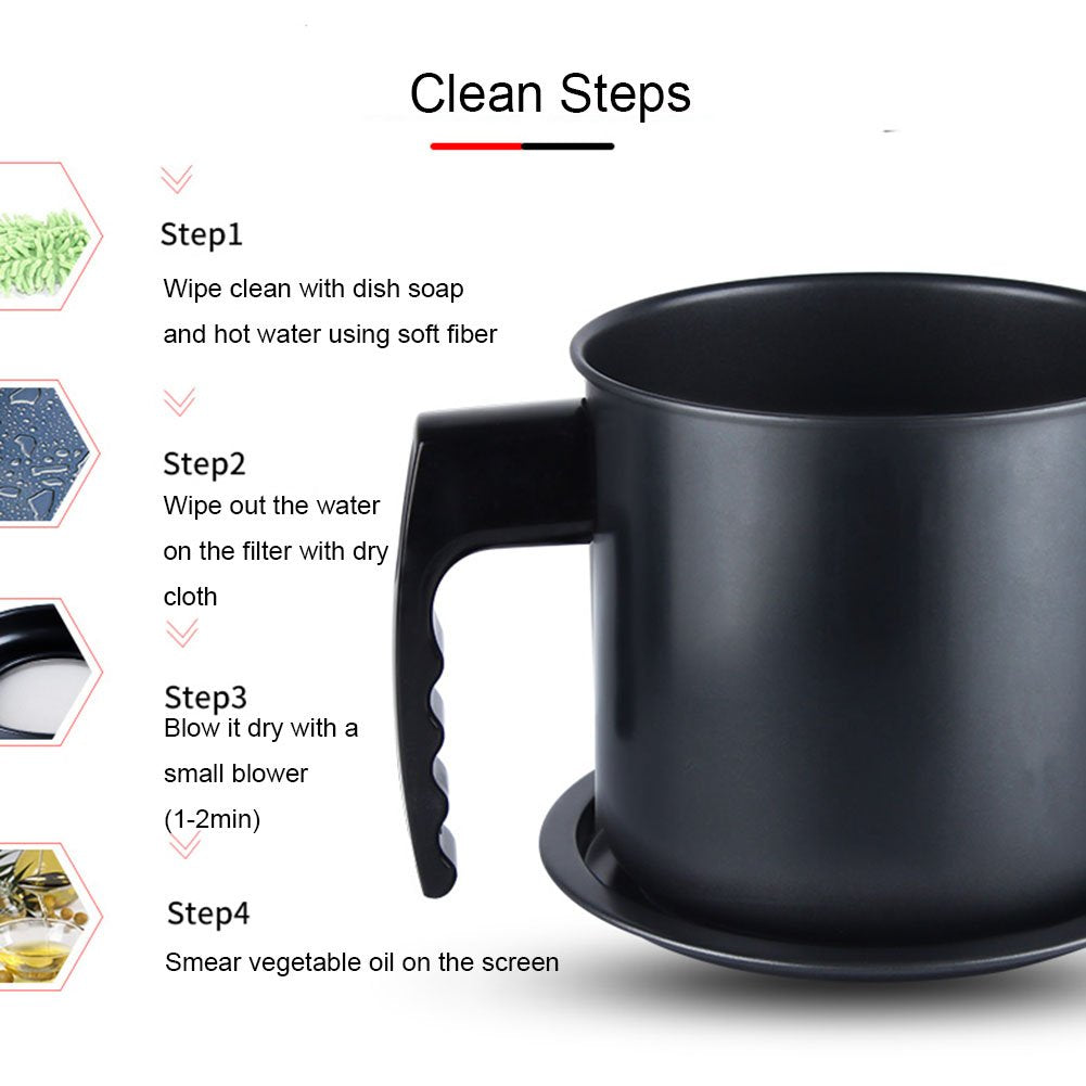Non-stick finish makes cleanup quick and simple.