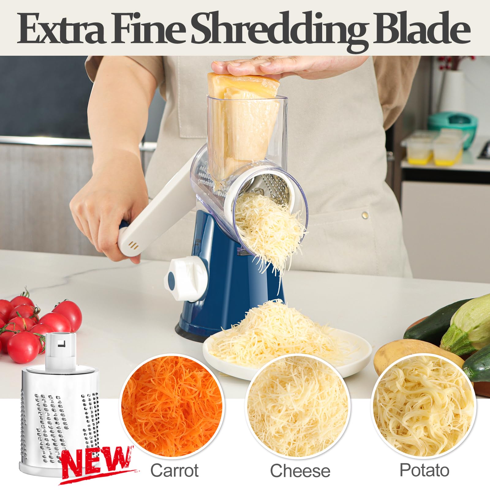 Cambom five blades close up showing versatile shredding options