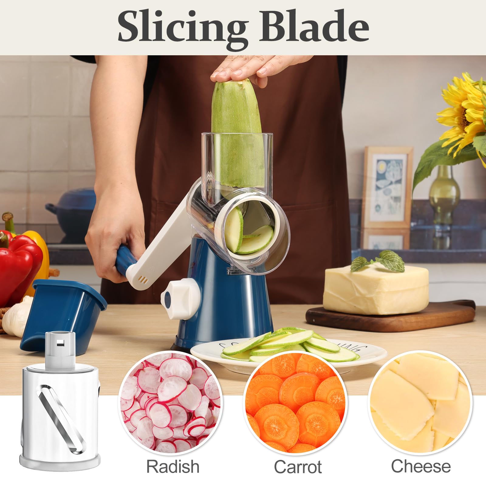 Cambom vegetable slicer mode for crisp shredded veggies
