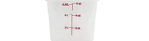 Cambro 6SFSPP190 clear lid assembly showing secure seal for transport.