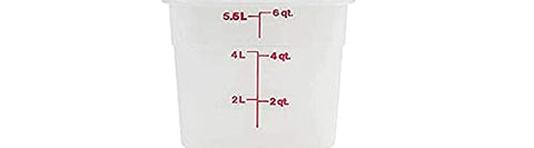 Cambro 6SFSPP190 clear lid assembly showing secure seal for transport.