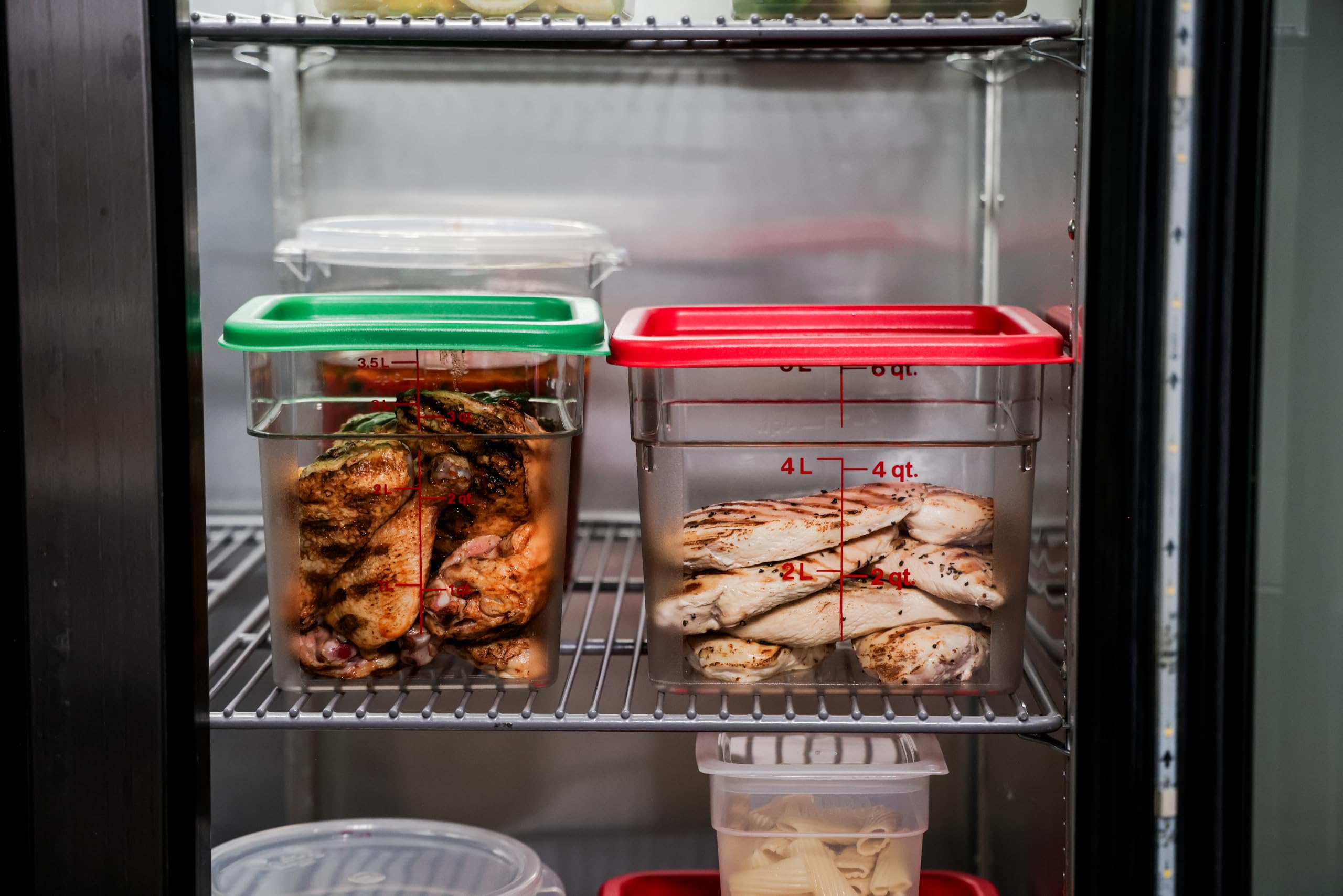 Cambro baking storage keeps flour and sugar fresh.