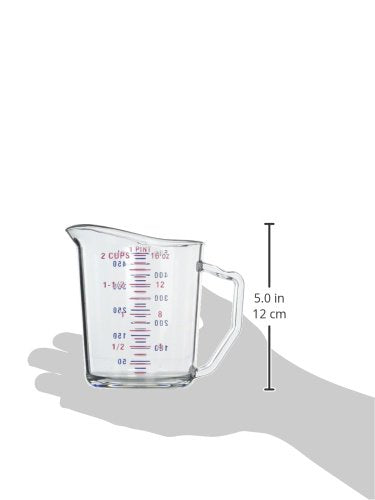 Cambro Camwear 1-Pint measuring cup — top view, transparent material for quick volume checks.