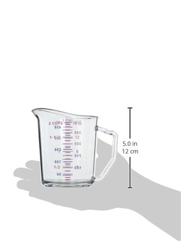 Cambro Camwear 1-Pint measuring cup — top view, transparent material for quick volume checks.