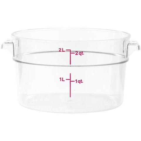 Close-up of Cambro Camwear lid rim showing snug fit for daily use
