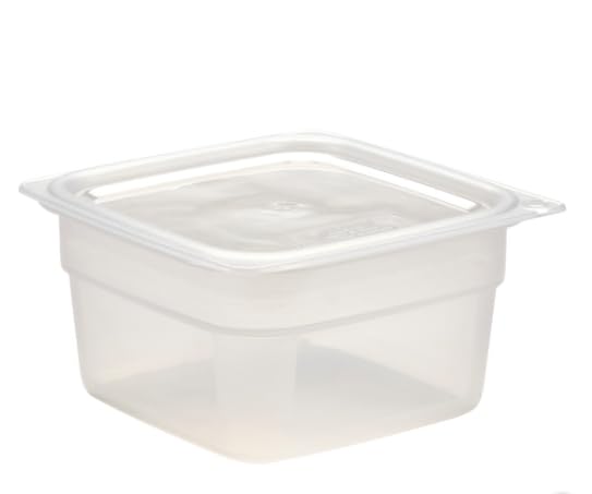 Close-up of clear plastic showing a sturdy lid for secure sealing.
