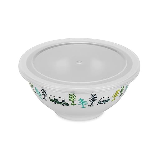 Camco colorful camping design bowls add style to outdoor meals.