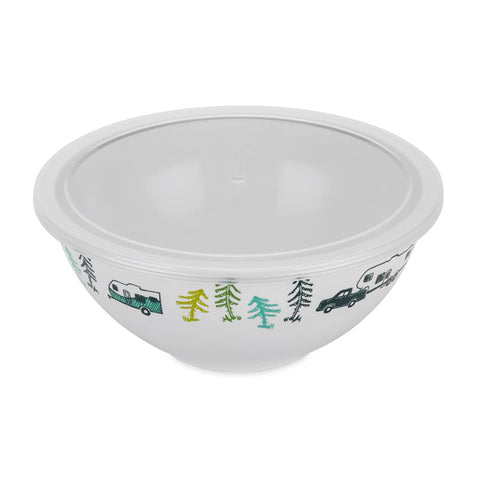 Camco top rack dishwasher safe bowls simplify cleanup.