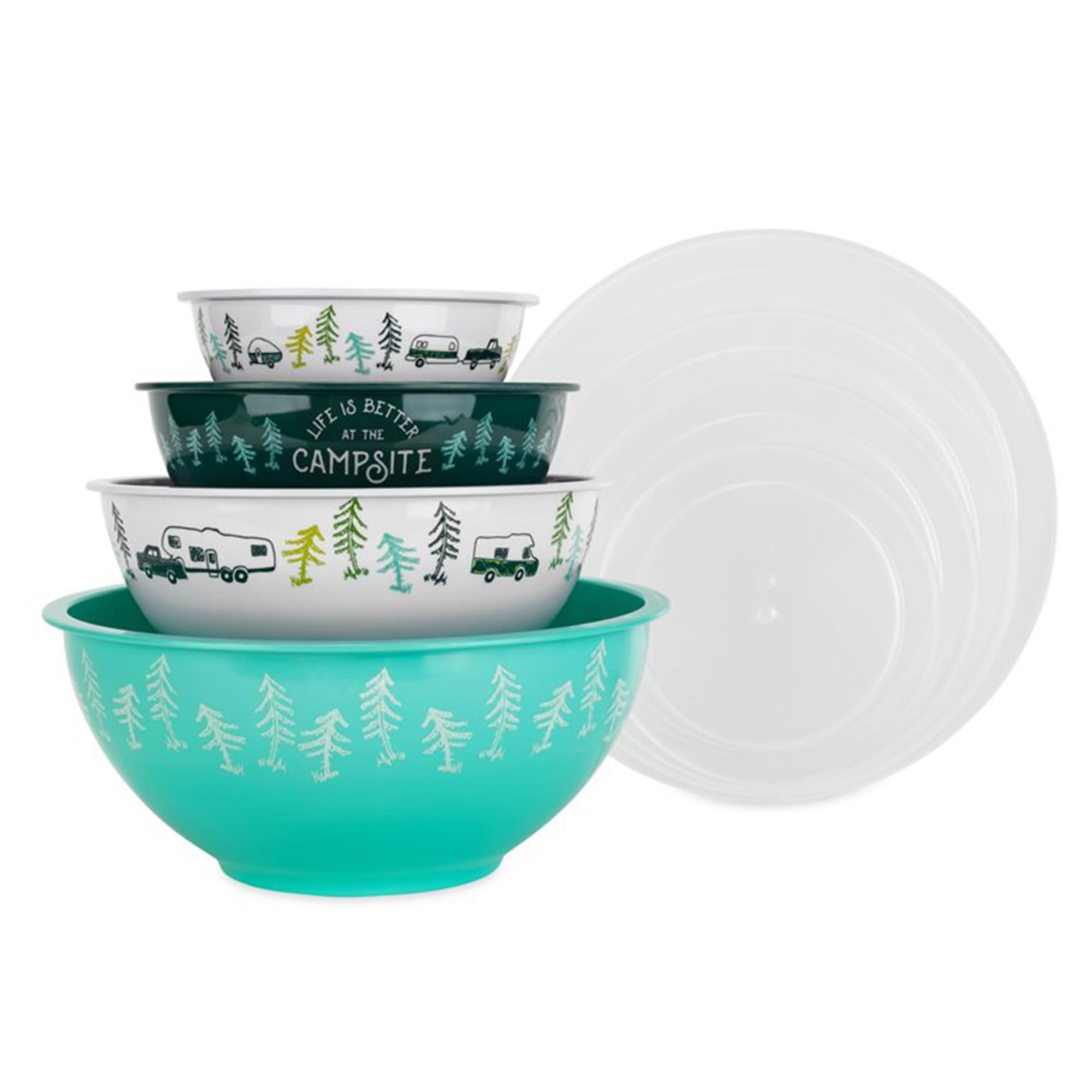 Camco large bowl with lid perfect for family camping meals.