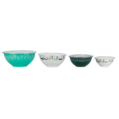 Camco medium bowl with lid great for prepping and serving.