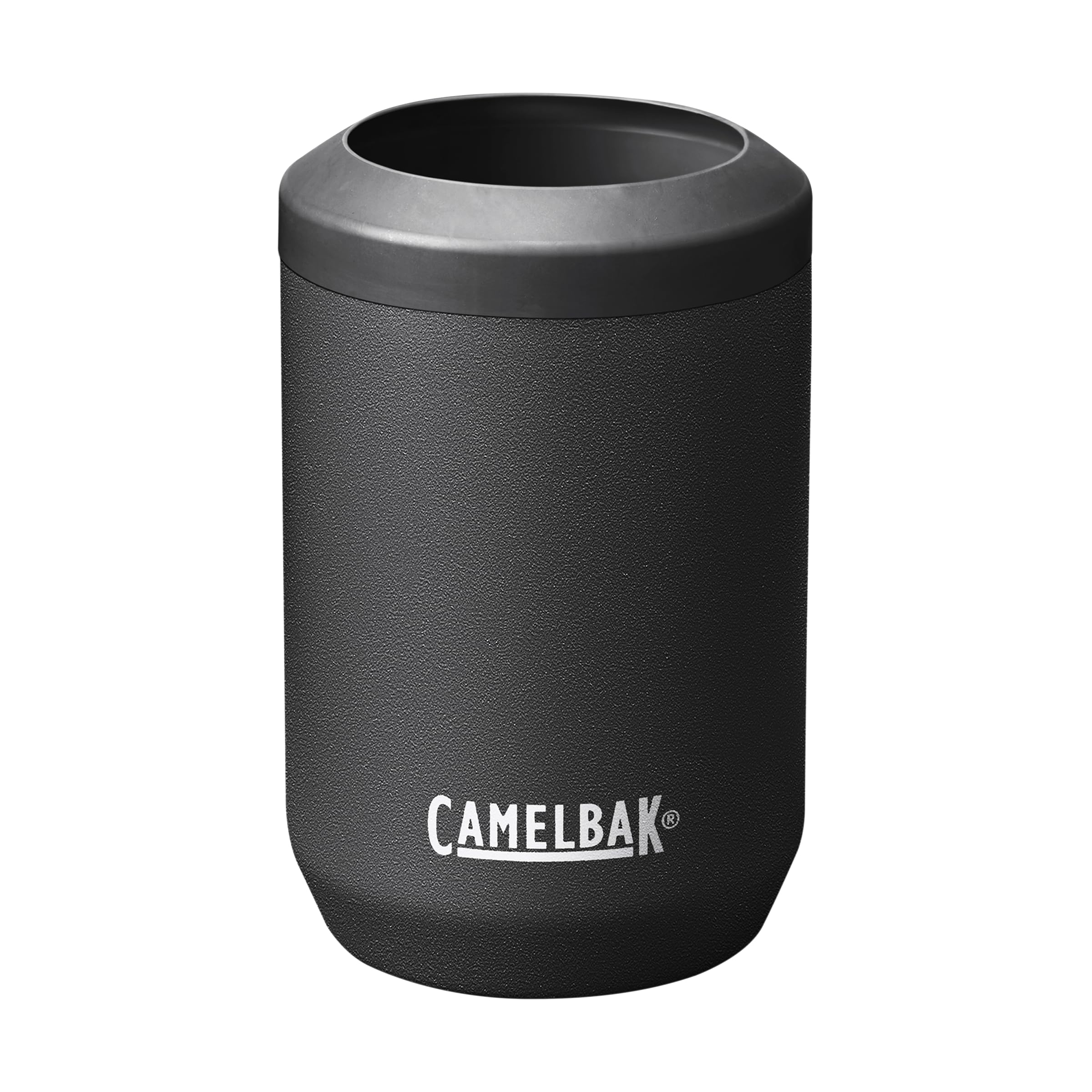 CamelBak Horizon Can Cooler black finish conveys a sleek, versatile look.
