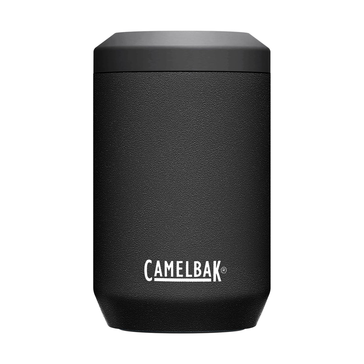 CamelBak Horizon Can Cooler side view shows durable powder coat finish for rugged outdoor use.