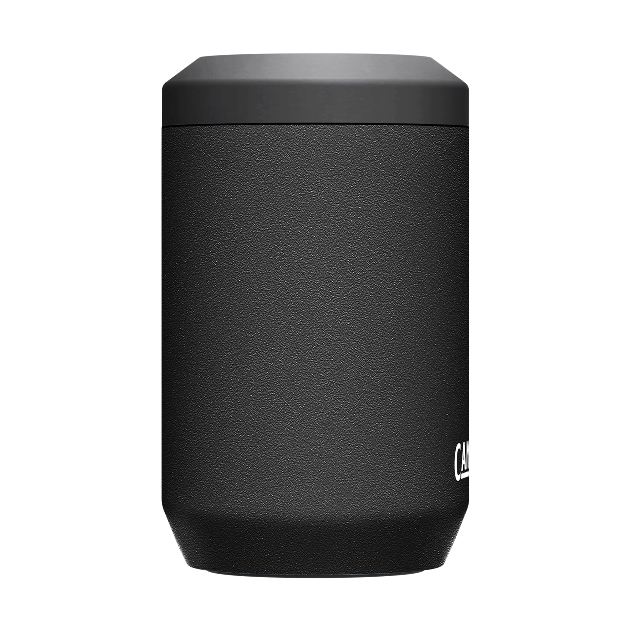 CamelBak Horizon Can Cooler stainless detail emphasizes 18/8 steel and BPA-free materials.