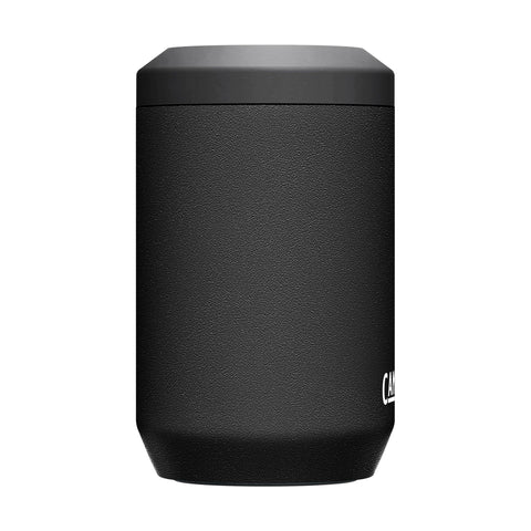 CamelBak Horizon Can Cooler stainless detail emphasizes 18/8 steel and BPA-free materials.