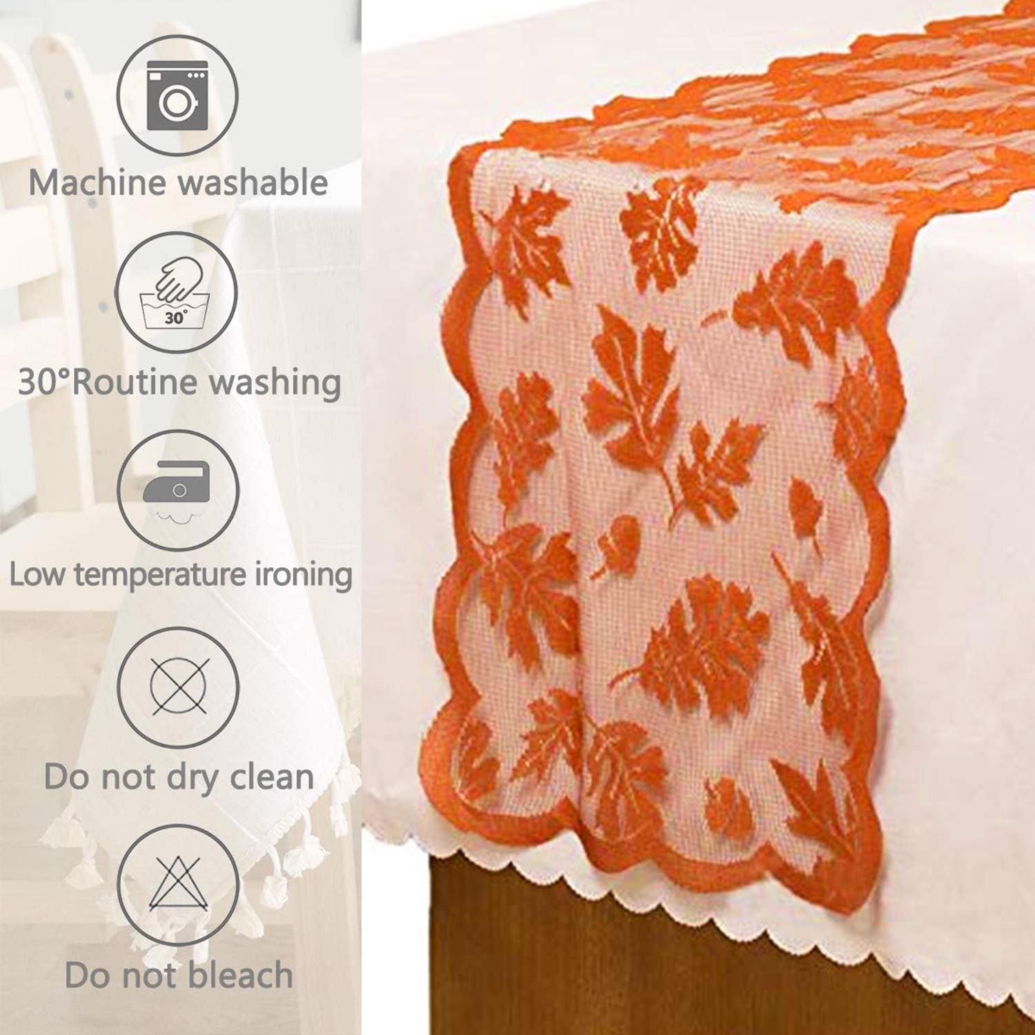 Camlinbo wedding or party table runner adds warm ambience.