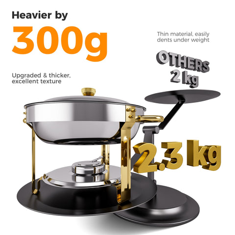 CAMMOO polished stainless steel pan for easy cleaning and lasting use