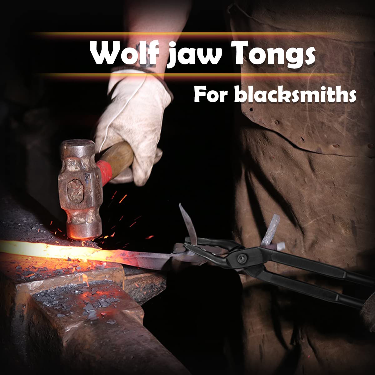 Camoo ergo-handling blacksmith tongs designed for comfortable grip during long sessions.