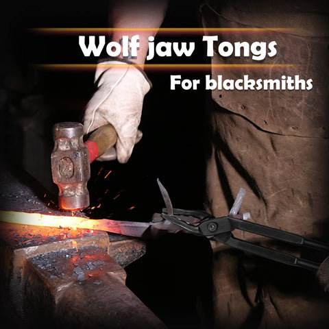 Camoo ergo-handling blacksmith tongs designed for comfortable grip during long sessions.