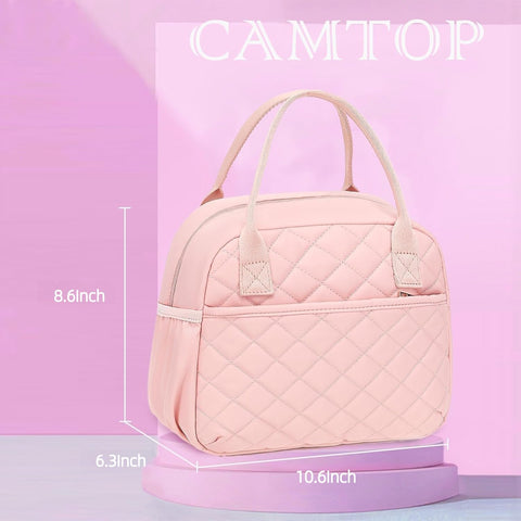 CAMTOP lunch bag with multifunctional pockets organizes containers, drinks, and snacks.