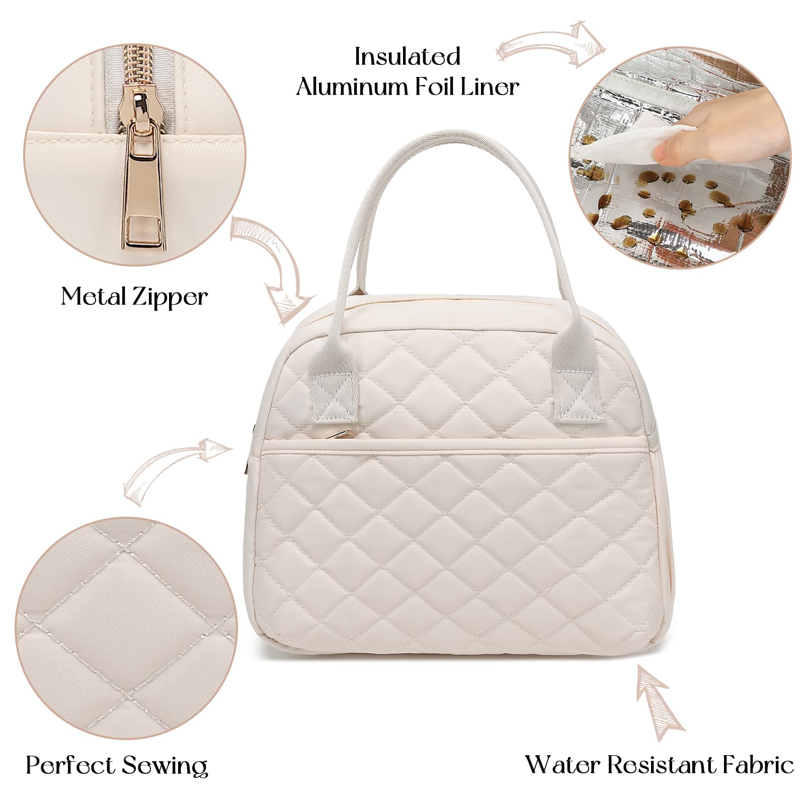 CAMTOP lunch box flat bottom insulation keeps contents upright and stable