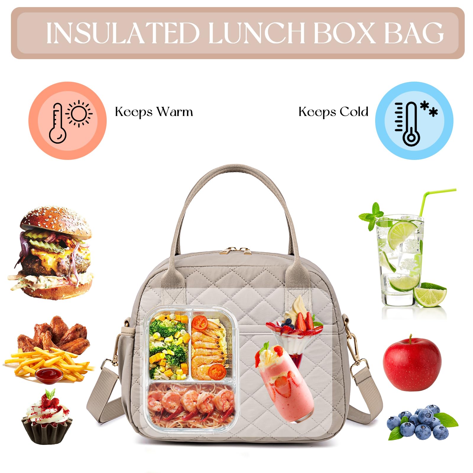 CAMTOP lunch box large capacity interior fits meals and snacks