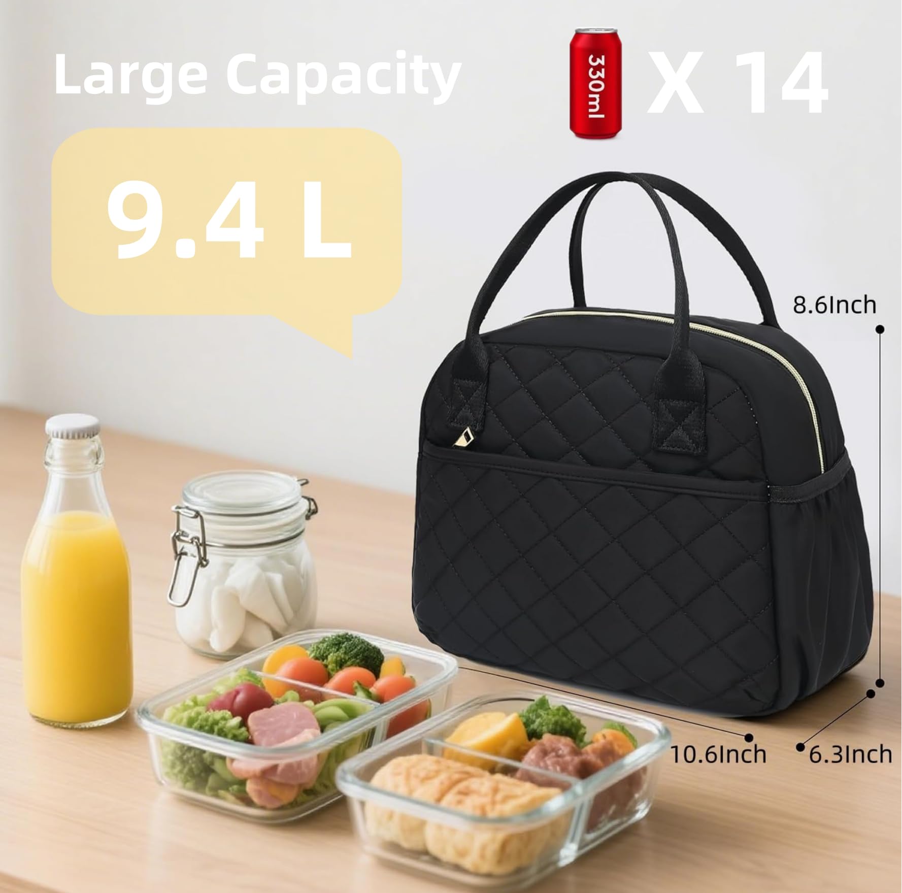 CAMTOP lunch box side pocket for water bottle or umbrella