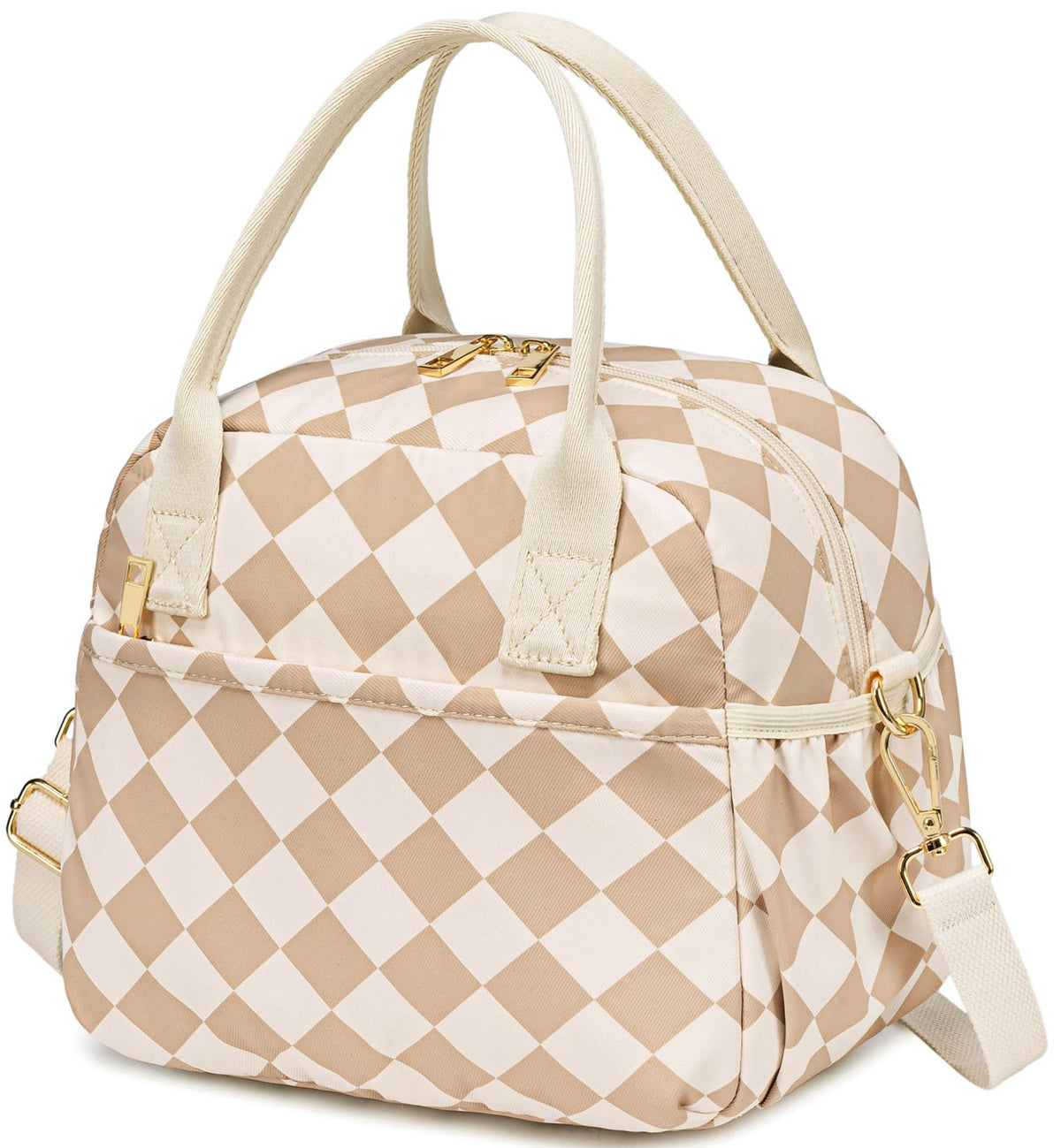 CAMTOP lunchbox front quilted design complements outfits while keeping essentials organized.
