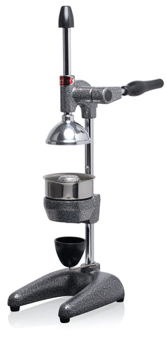 Can-Can commercial juicer front view showing durable stainless steel contact parts.
