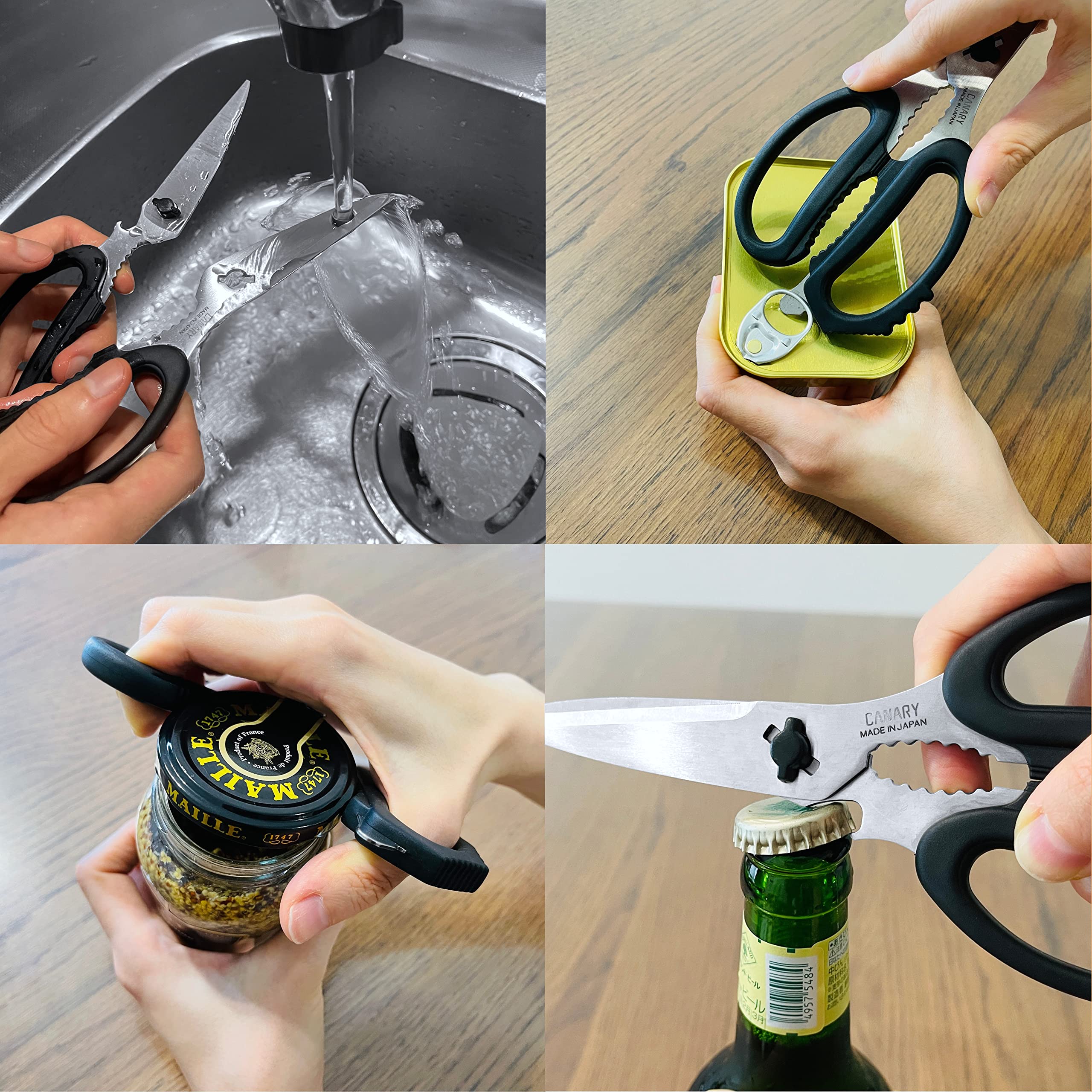 CANARY multipurpose handle with built-in tools for convenient kitchen tasks