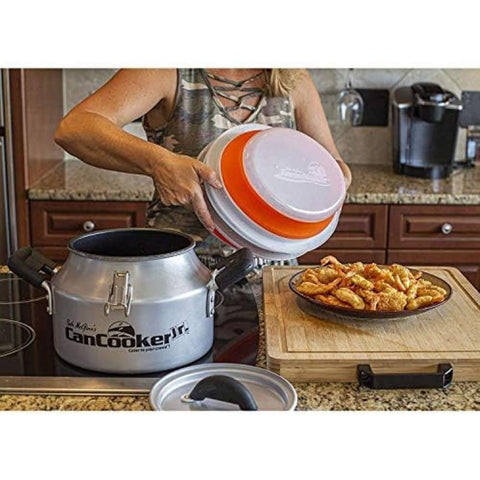 CanCooker Batter Bowl XL dishwasher and microwave safe for convenient cleanup.