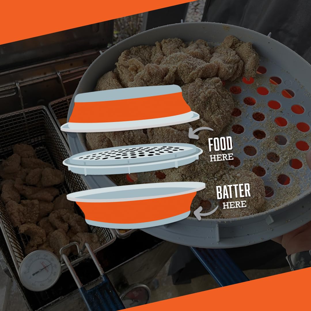 CanCooker Batter Bowl XL mess-free mixing for even coating on fish, chicken, or vegetables.
