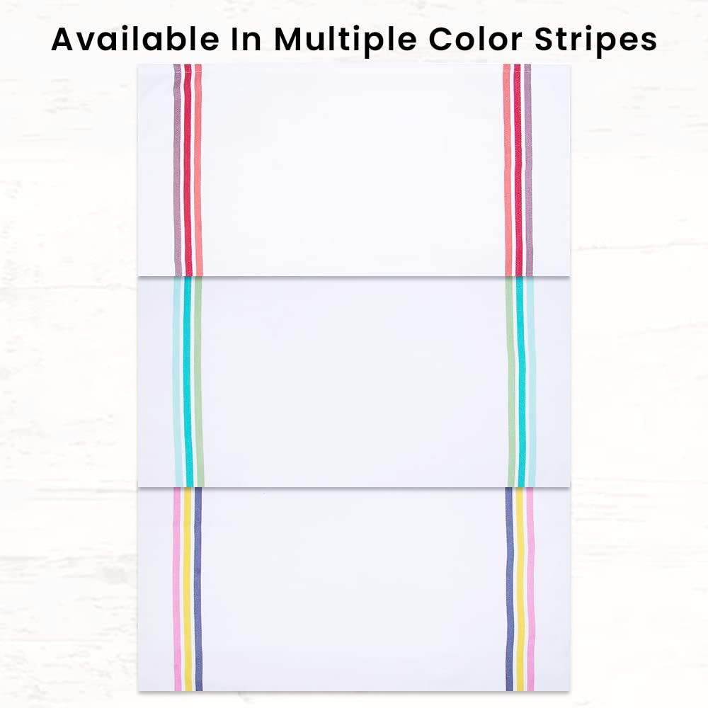 Candy Cottons stripe towels are prewashed for softness and ready to use.