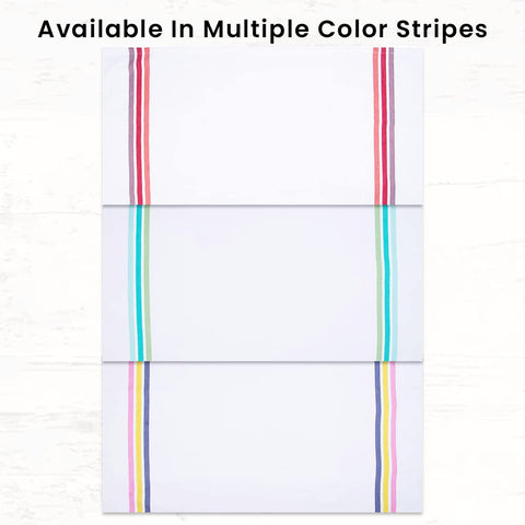 Candy Cottons stripe towels are prewashed for softness and ready to use.