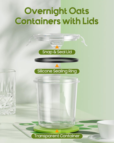 Canfanni 13oz plastic jars with transparent walls for quick content view.