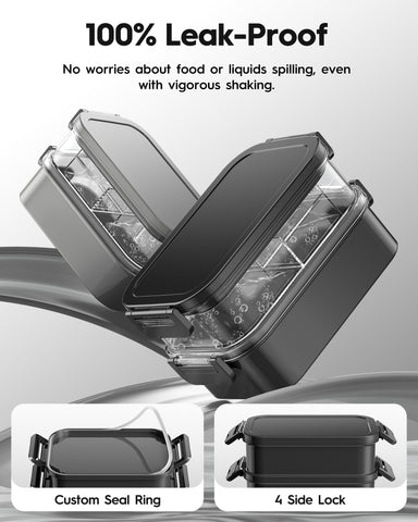 Canfanni Bento Box Astral Black uses PFAS and BPA-free materials for safe reuse.