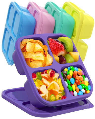 Canfanni Bento snack container with four compartments for organized meals on the go.